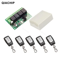 433mhz universal wireless remote control switch dc 6v 12v 24v 4ch relay receiver module and rf 433 mhz motor light transmitter