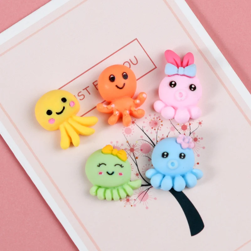 Octops Squi смешанный кабошон с плоской задней стороной, аксессуары для детей, материал для зажима, рукоделие, одежда «сделай сам», сумки для обуви, Детские аксессуары для волос