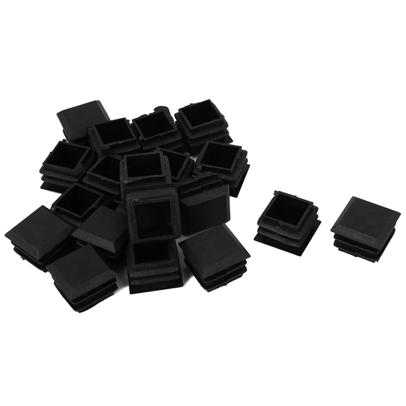 

20 Pcs Plastic Office Chair Table Leg Glide Cap Tubing Pipe Insert 25mm x 25mm