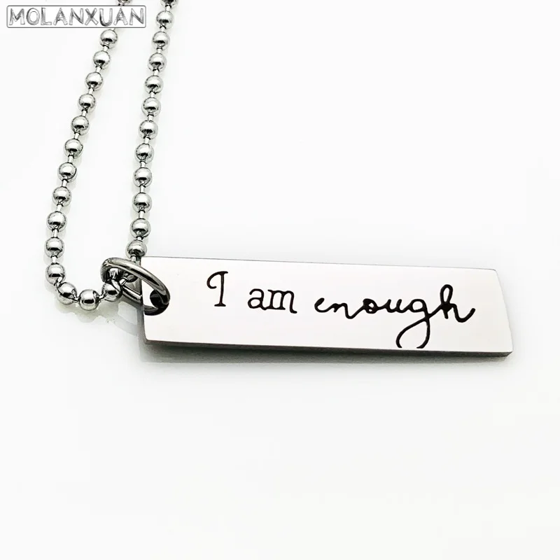 Вертикальный Длинный стержень из нержавеющей стали вдохновляющая мантра