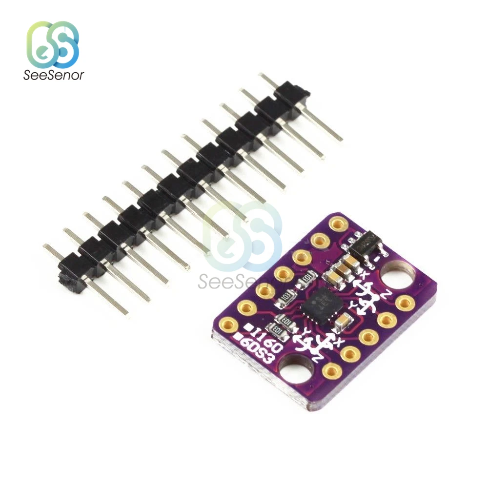 

DC 3-5V BMI160 6DOF 6-axis Rate Gyro Gravity Accelerometer Sensor Module IIC I2C SPI Communication Protocol
