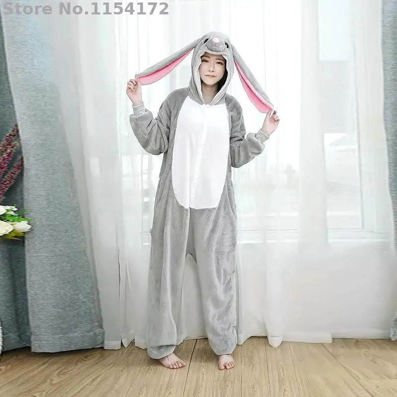 

Long Ear Bunny Onesie Pajamas MashiMaro Kigurumi Women Pajamas For Adult Animal Hoodlum Rabbit One-Piece Pijama Cosplay Costume