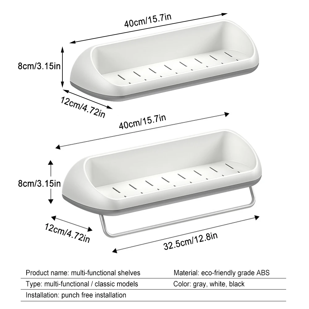 

Bathroom Storage Rack Punch-Free Wall-Mounted Shampoo Towel Rack Storage Rack Holder Bathroom Shelf Bathroom Accessories