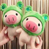 creative cute pig turn to bunny frog plush toys stuffed animal pig dolsl soft boys girls toys for children fashion birthday gift