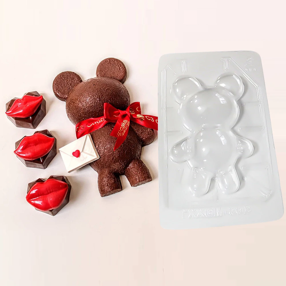 ​Large Size 3D Baby Bear Breakable Chocolate Mold DIY Creative Plastic Mousse Mould Cake Decorating Tools Baking Accessories | Дом и сад