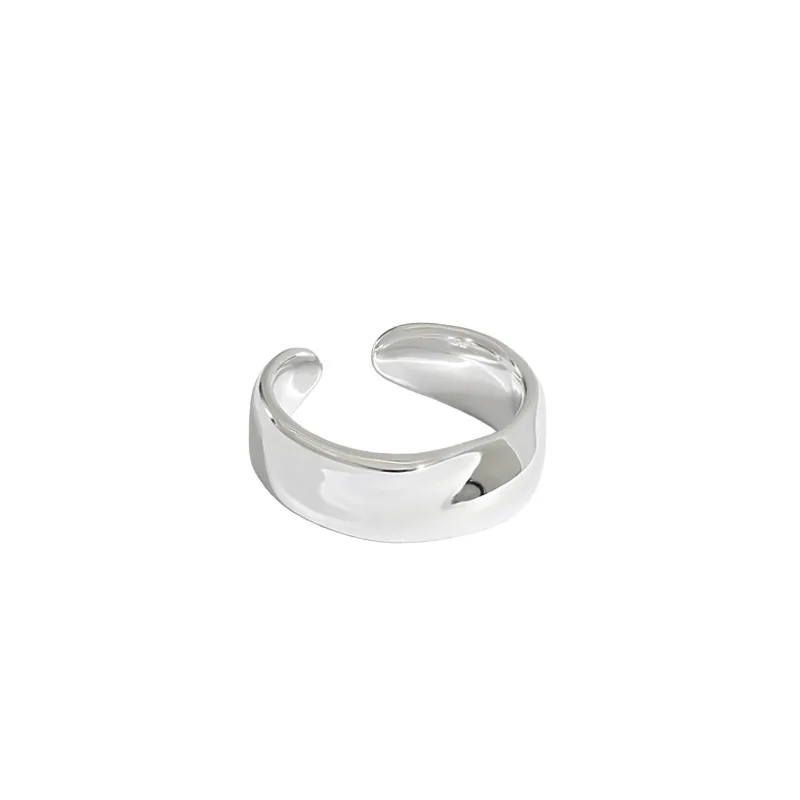 

CH-1089 S925 sterling silver niche design sense simple and versatile irregular convex surface smooth ear clip female