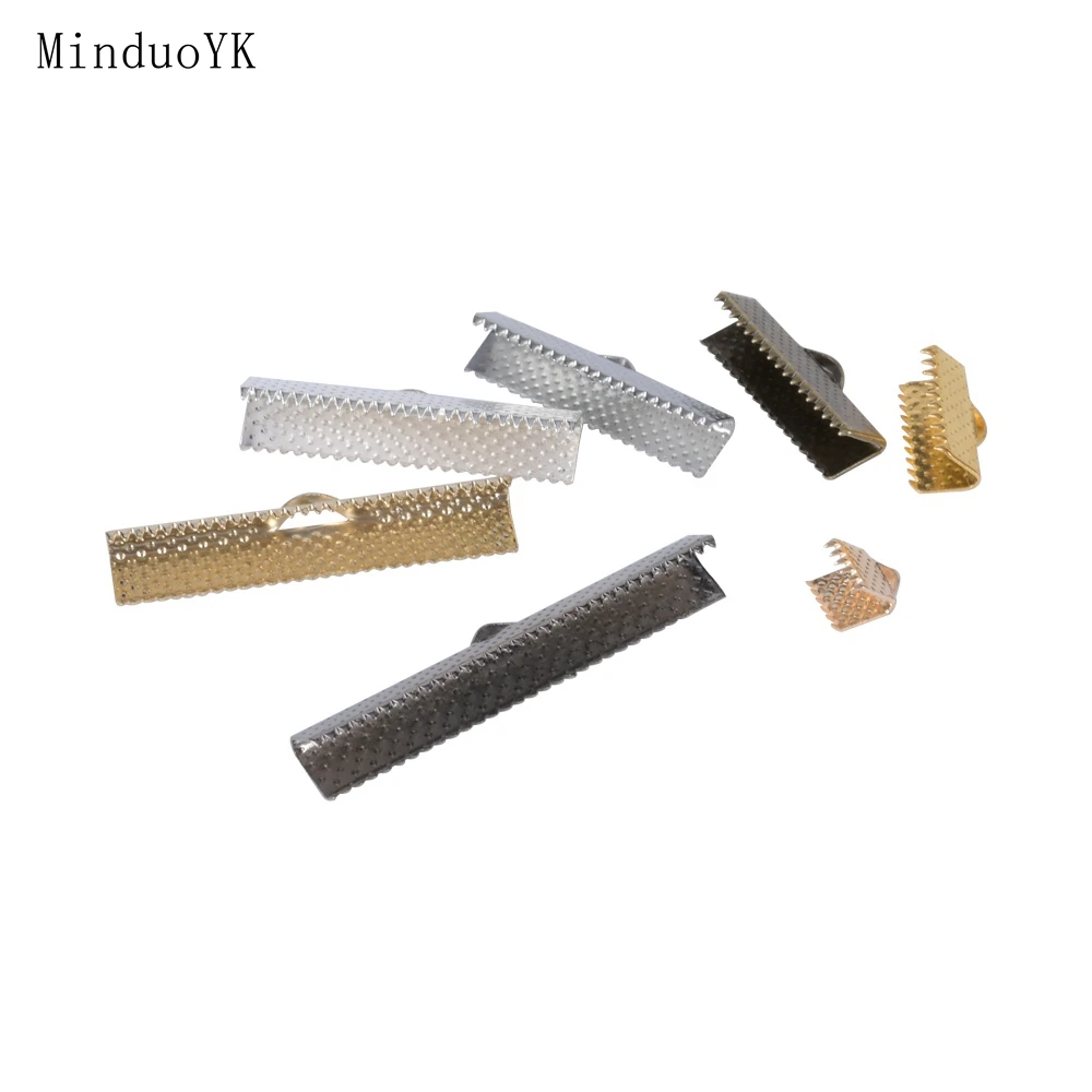 

50Pcs/Lot Buckle Leather Cord Clip Diy Bracelet Clasps Jewelry Accessories Crimp End Beads Clasps For Jewelry Making