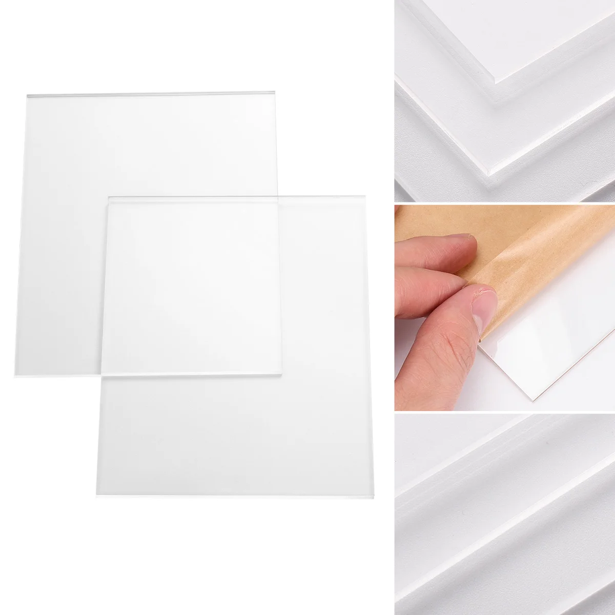 

20pcs Transparent Acrylic Sheets Multifunction Plastic Panels for Crafting Project Picture Frame Cutting