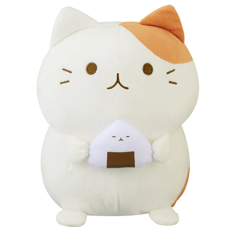 Новая Милая кошка с рисовым шариком большая плюшевая набивная подушка игрушка