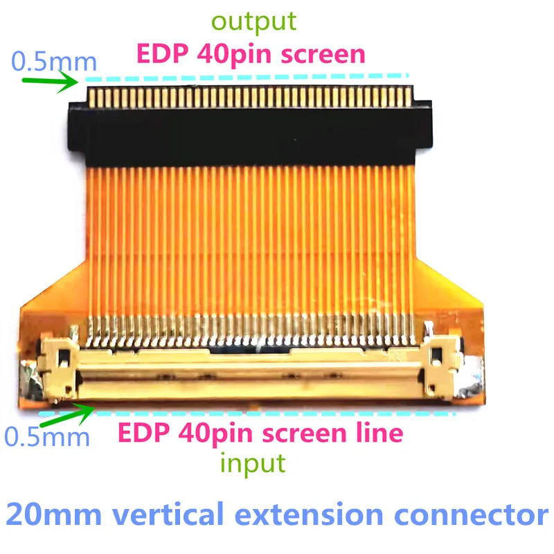 

new screen LED EDP 30pin 0.4mm to 30pin 0.5mm Converter Adapter vertical extension connector cable hq-30 hq-40