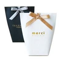 50pcslot black white bronzing merci candy box french thank you wedding favors gift box package for birthday party favors bags
