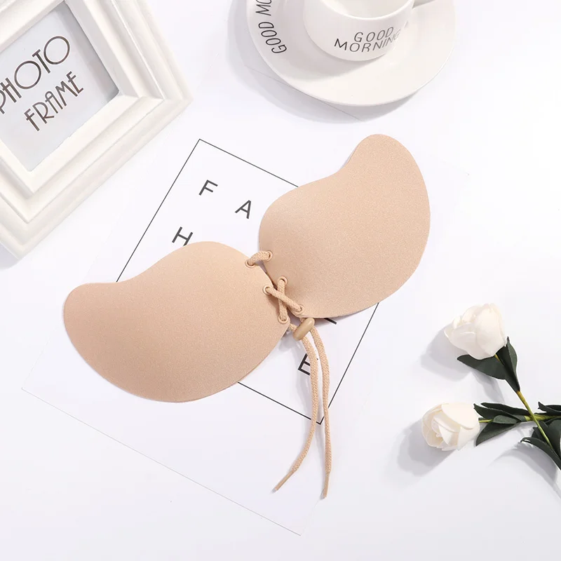 

Soutien-gorge Push Up en Silicone pour femmes, sans bretelles, invisible, en forme de mangue, auto-adhésif, buste, Sexy,