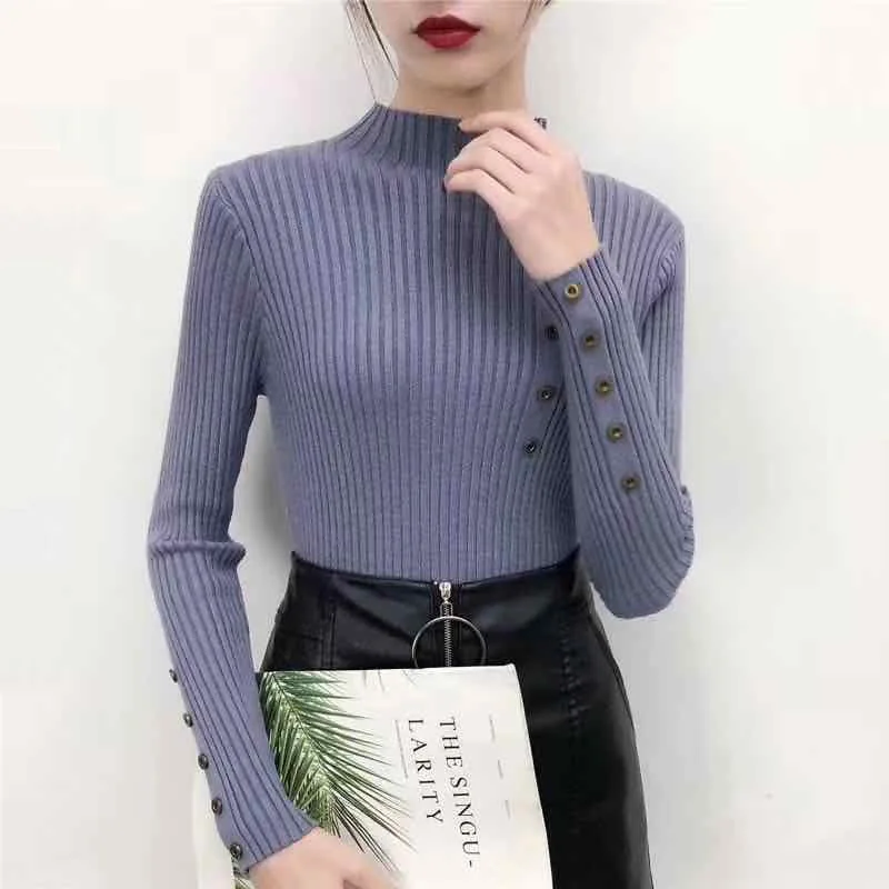 

Sweater Woman new autumn and winter long sleeves with a slim bottom blouse half turtleneck sweater SBC83-SBC89