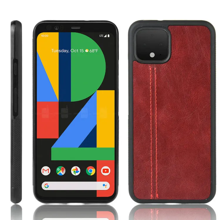 Красный Роскошный кожаный чехол в сдержанном стиле для Google Pixel 4 XL чехол TPU бампер чехол Pixel 4XL Pixel XL4 3 3A XL 3XL XL3 задняя крышка Pixel4 - Цвет: Красный