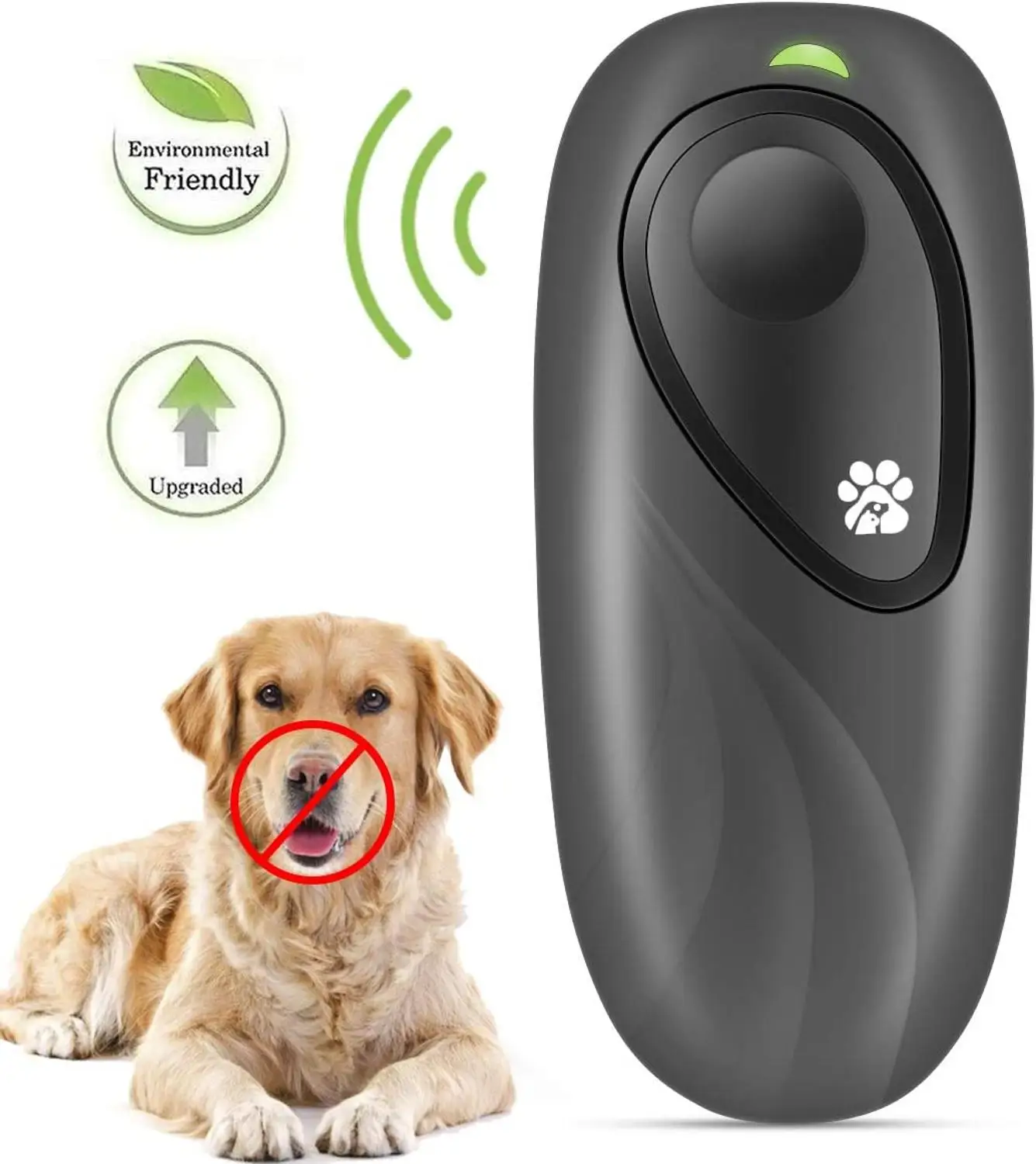 

Handheld Ultrasonic Trainer Stop Dog Barking Portable Anti Baking Device Dog Training Aid Tool 16.4FT Range 2 Levels with Wrist