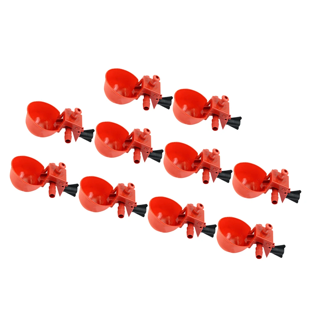 Набор из 10-автоматическая чашка-поилка для кур с кольцом-диспенсер воды птицы |