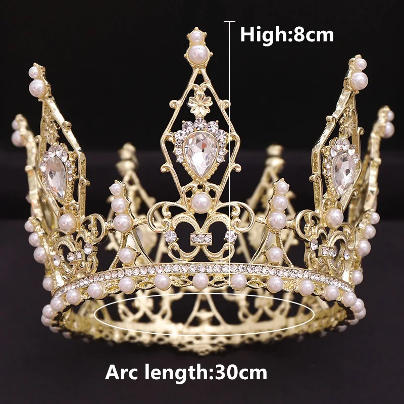 

Hi-Q Headband Headwear of Bride Woman Tiaras Headdress Bridal Hair Accessory Whole Circle of Crown Wedding Hairband Luxury Gift