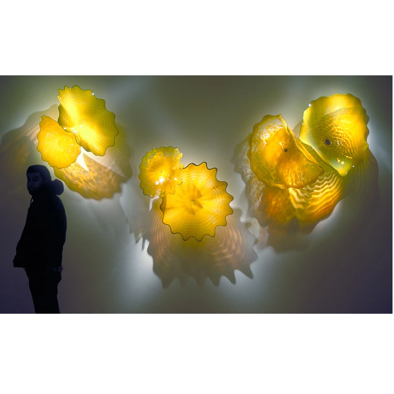 

LRW020-Free Shipping Elegant Wonderful Art Glass Wall Plates