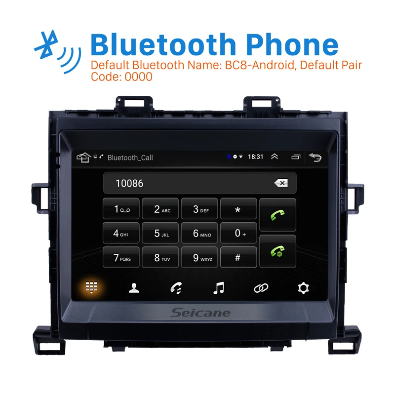 Seicane 8 дюймов 2din Android 1 автомобильный радиоприемник для Toyota Vellfire ANH20 wifi bluetooth 3G