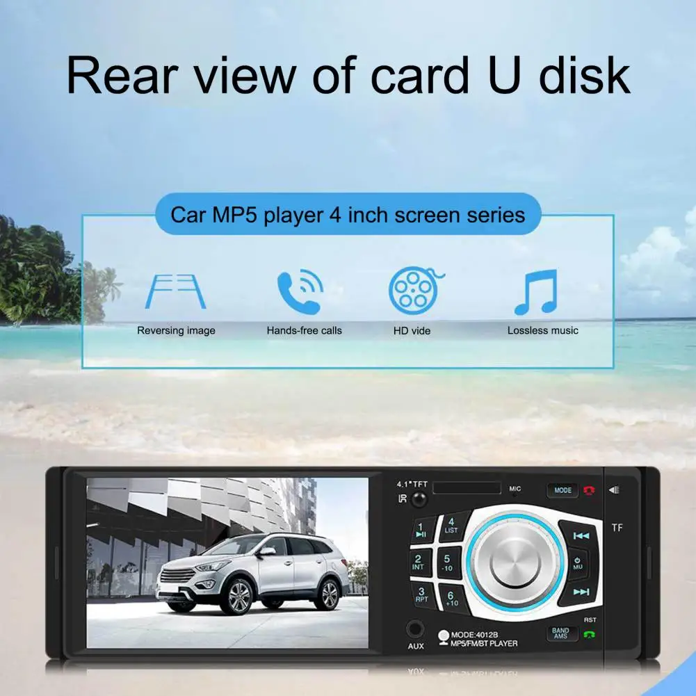 60% Лидер продаж! MP5-плеер для автомобиля 4012B прочный с Bluetooth 4 1 дюймов Автомобильный