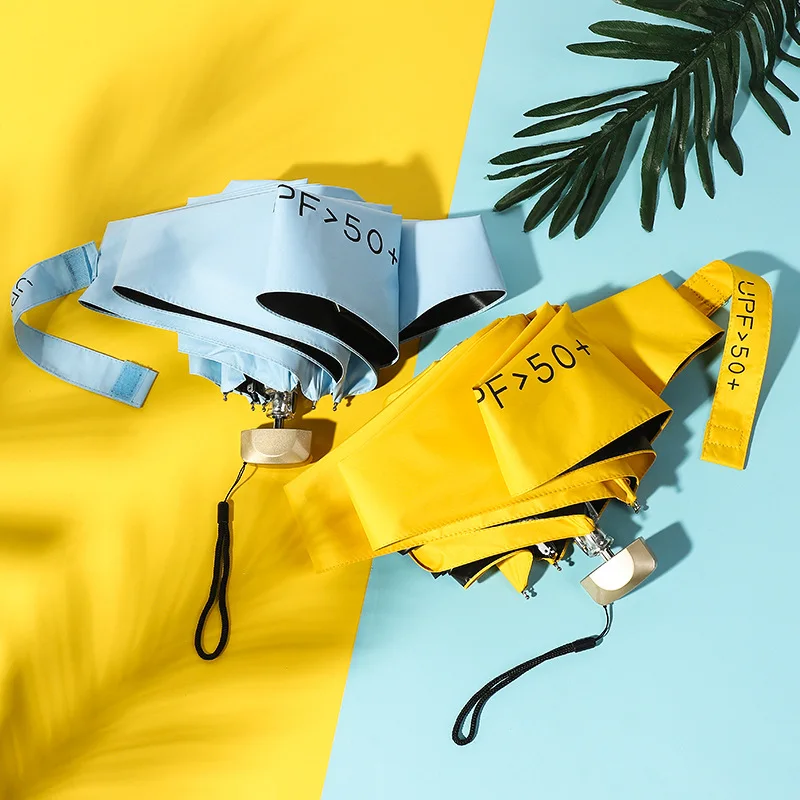 Легкий мини складной зонт от дождя для женщин и подарков мужской модный