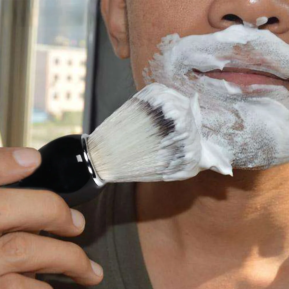 

Black/Blue Shaving Brush Metal Resin Handle Shaving Brush Foam Rich Men's Facial Care Charm Men's Wet Shaving Brush