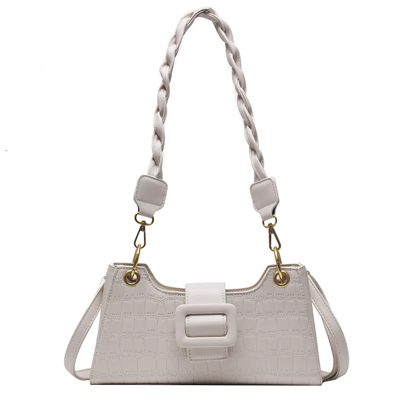 

French underarm bag women's bag popular new fashion net red messenger bag Joker ins shoulder baguette bag