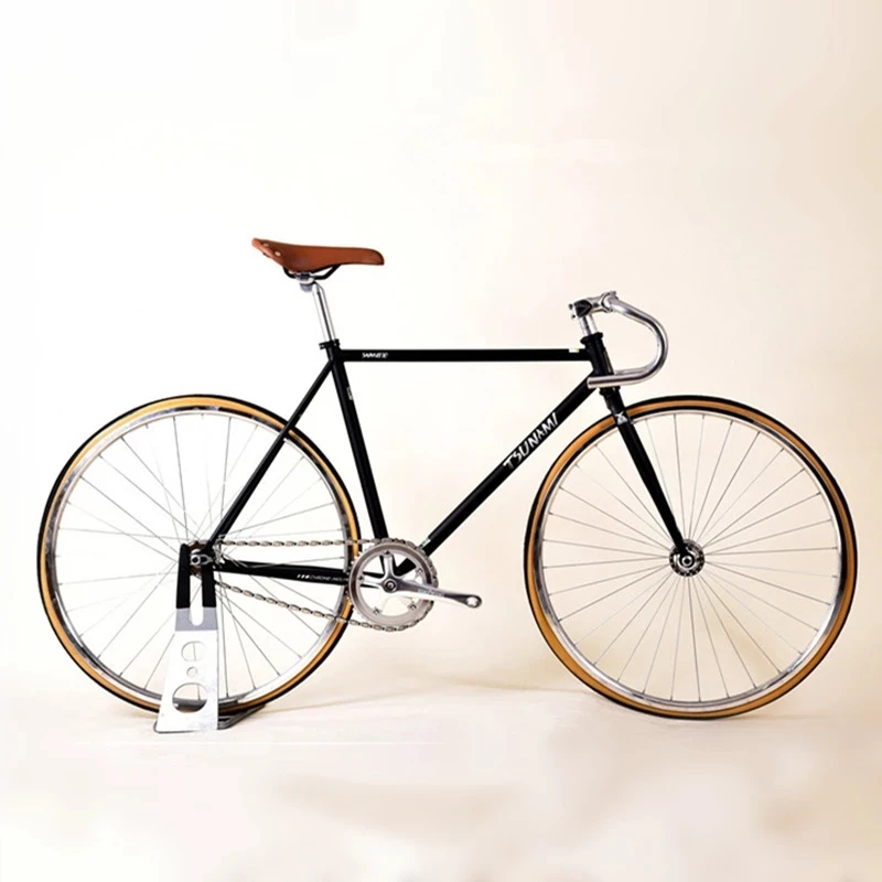 

Vintage Fixed Gear Bike 700C 25mm Bearing Alloy Wheels V-Brake 52cm Chrome Molybdenum Steel Frame Single Speed Fixie Bicycle