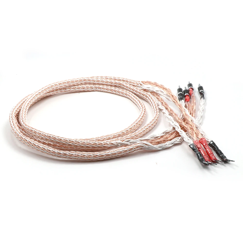 Пара 12TC твист акустический кабель OCC медный аудиофил динамик HIFI банан для лопатки