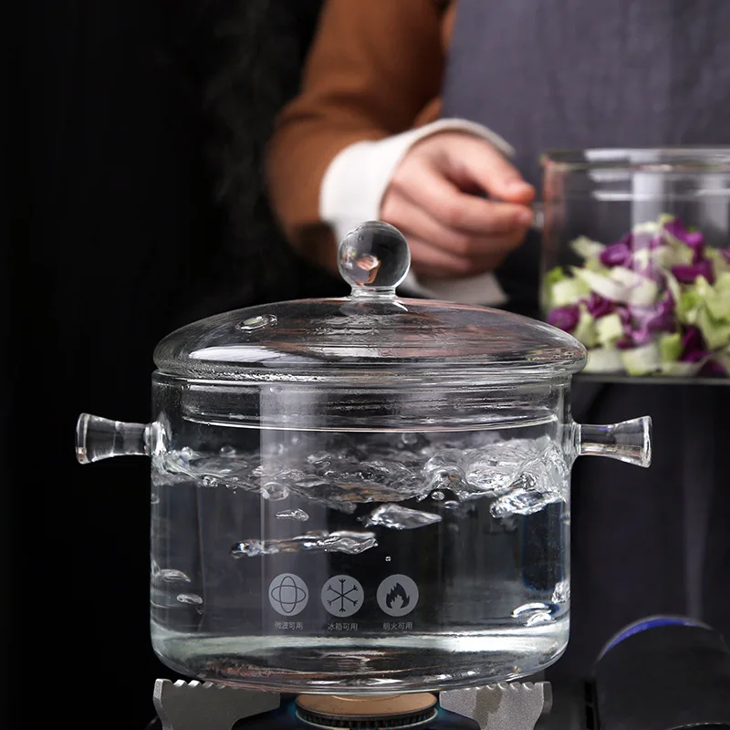 Креативный Стеклянный Горшок для приготовления лапши одного человека 1 л