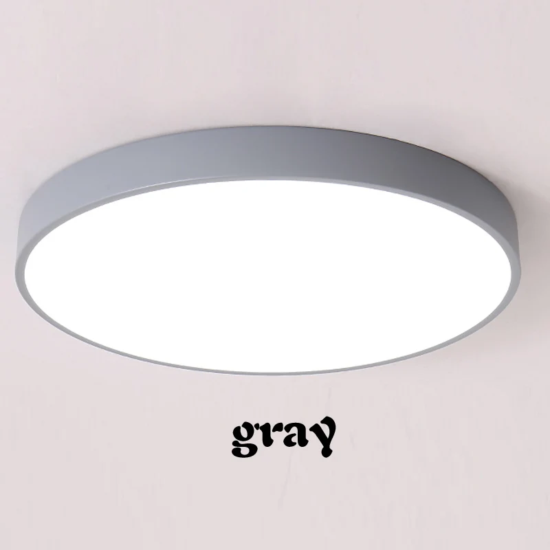gray Современный светодиодный потолочный светильник для гостиной, спальни, светильник для коридора, балкона, светодиодный потолочный светильник для кухни, потолочный светильник с поверхностным креплением - Body Color: gray
