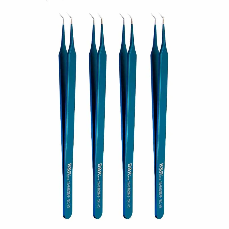 B &amp R телефон ремонт Летающая линия Пинцет утолщаются изогнутые нержавеющей