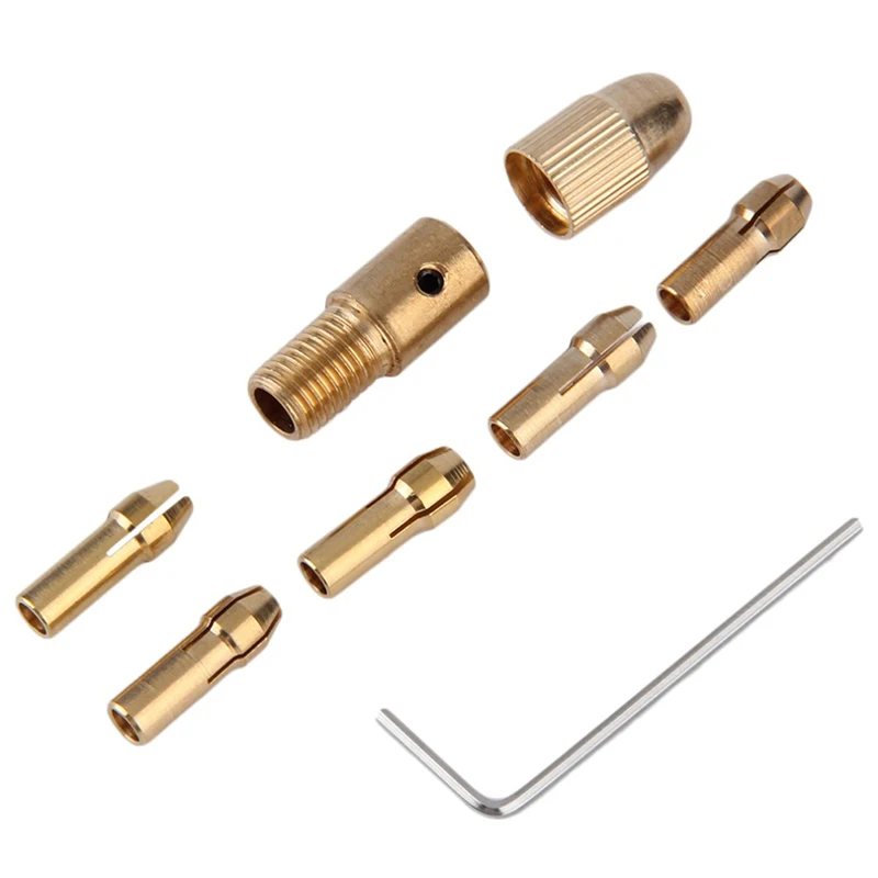 

8Pcs 0.5-m Small Electric Drill Bit Collet Mini Twist Chuck Tool Kit