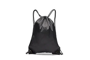 Black without logo Спортивный водонепроницаемый женский рюкзак на шнурке с логотипом на заказ, Мужская маленькая сумка на спине, студенческий тренировочный класс с принтом - Цвет: Black without logo