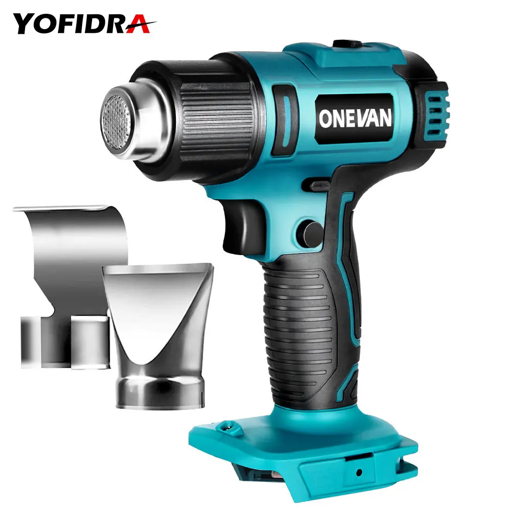 

Cordless Handheld Hot Air Gun Temperatures Adjustable with 2 Nozzles Electric Heat Gun for Makita 18V Lithium Battery Power Tool