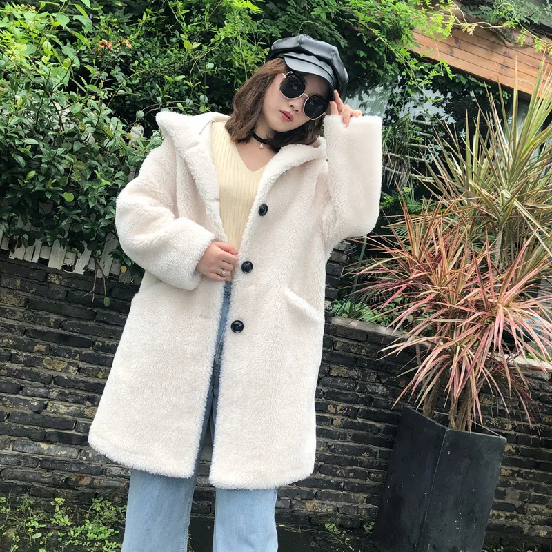 2019 осеннее и зимнее новое пальто для стрижки овец женское длинное из