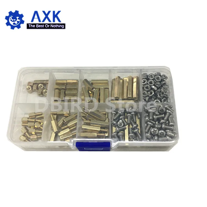 300 шт. M3 латунь Медь столб стенд от Шестигранная стойка Распорка винтовая гайка