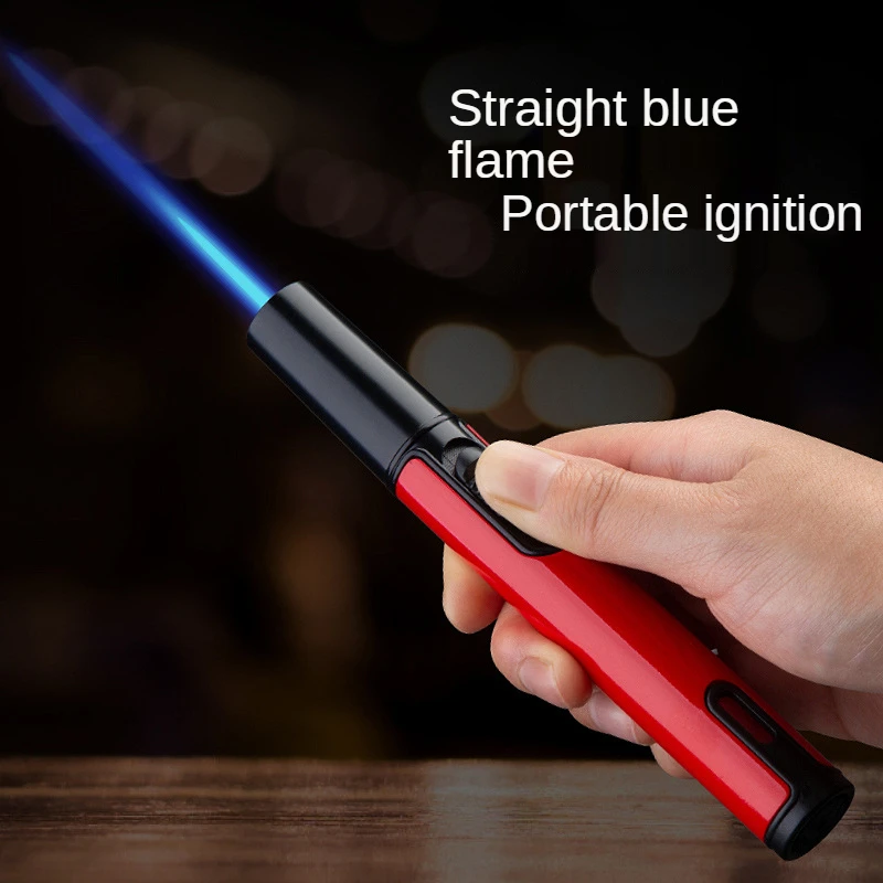 

Portable Straight Lighter Strip Mini Lighter Outdoor Barbecue Kitchen Appliance Straight Blue Flame Gas Smoking Accessories