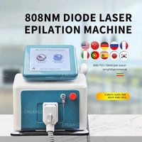 free shipping 3 wavelength 808nm diode laser machine for hair removal and skin rejuvenation painless 808nm hair removal machine