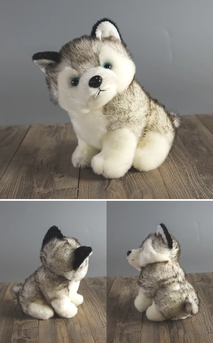 

toy's doll Simulation huskies Q version of the husky furry stuffed dog toy dog doll children plush dolls