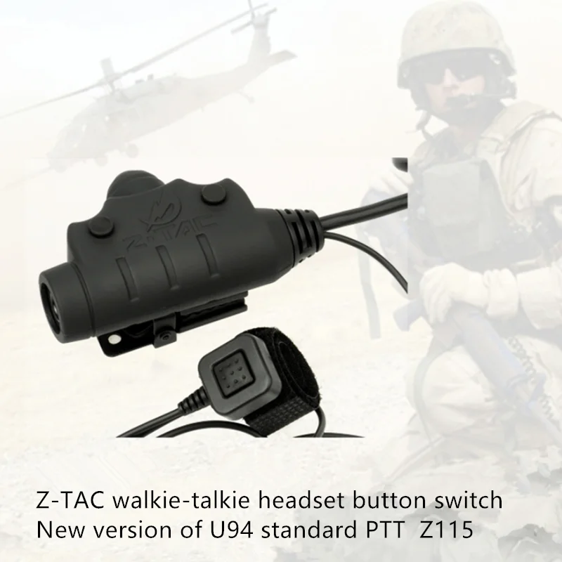 Z-Tac upgraded U94 with finger launch button PTT switch Z115 for Kenwood Baofeng UV-82 TYT Midland Two Way Radio