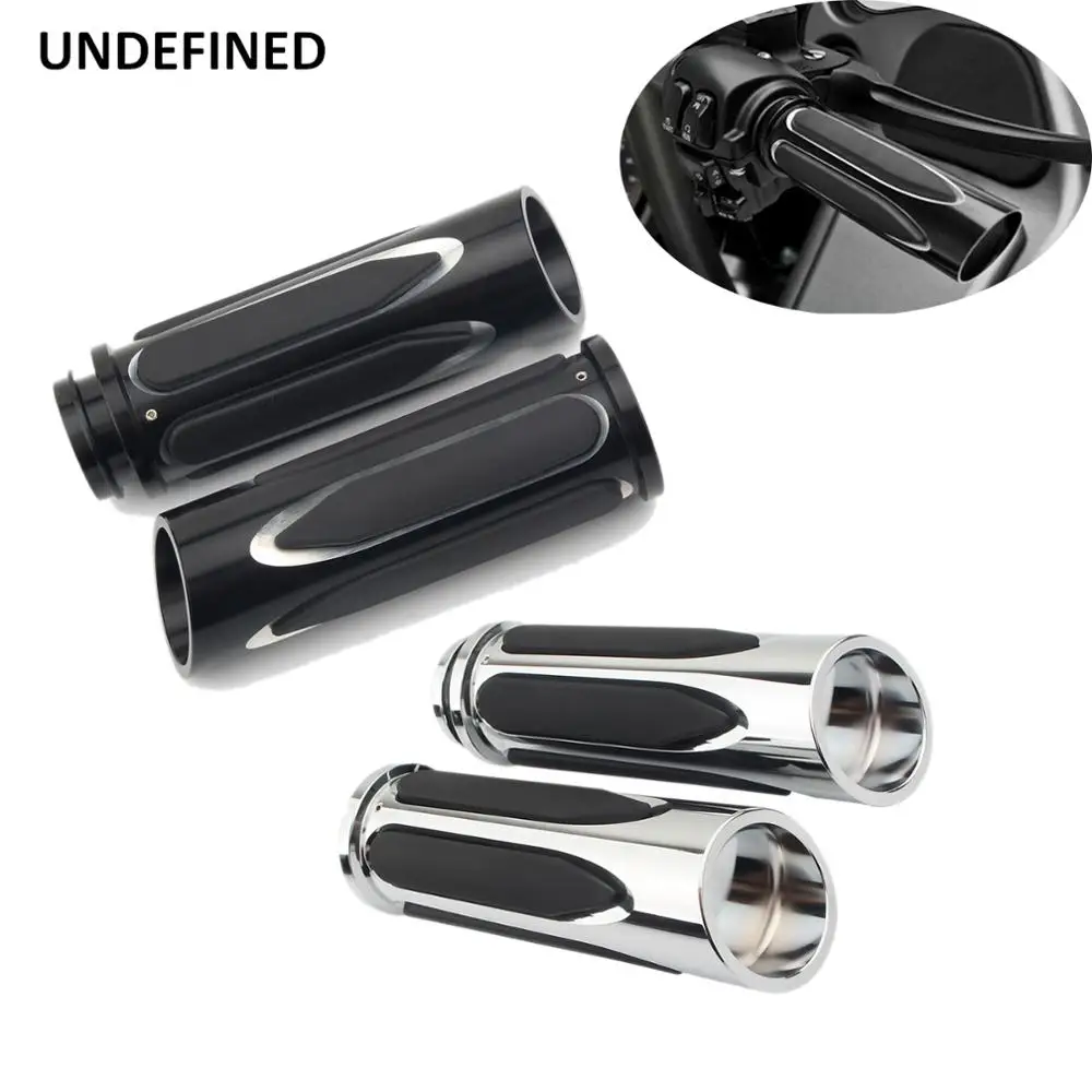 

1'' 25mm Motorcycle Hand Grips Soft Touch Comfort Handle Grip CNC For Harley Touring Softail Electronic Throttle Handle Bar Grip