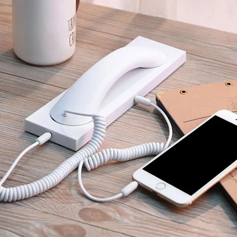 Телефон в ретро стиле гарнитура 3 5 мм PC compuper микрофон с базой для - Цена: 717,98 - 823,74 руб.