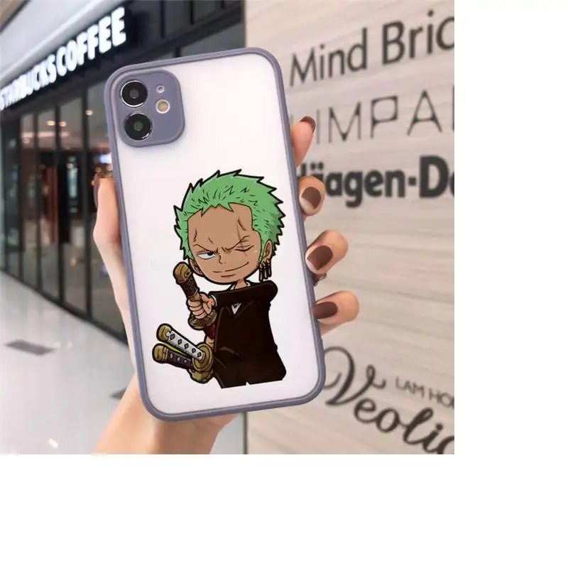 

Luffy Zoro Phone Cases Matte Transparent for iPhone 7 8 11 12 s mini pro X XS XR MAX Plus cover funda