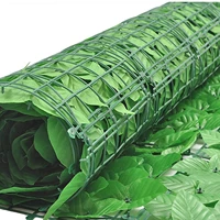 artificial grape leaf hedge screening roll green leaf garde fence looks nature not fade in the weather anti aging reduce noise