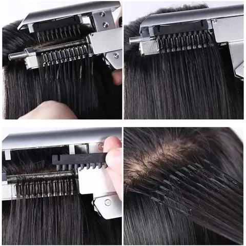 Машина для наращивания волос 6D-1, человеческие волосы для соединения, пряжка для волос, зажим, салонное оборудование, не оставляет следов