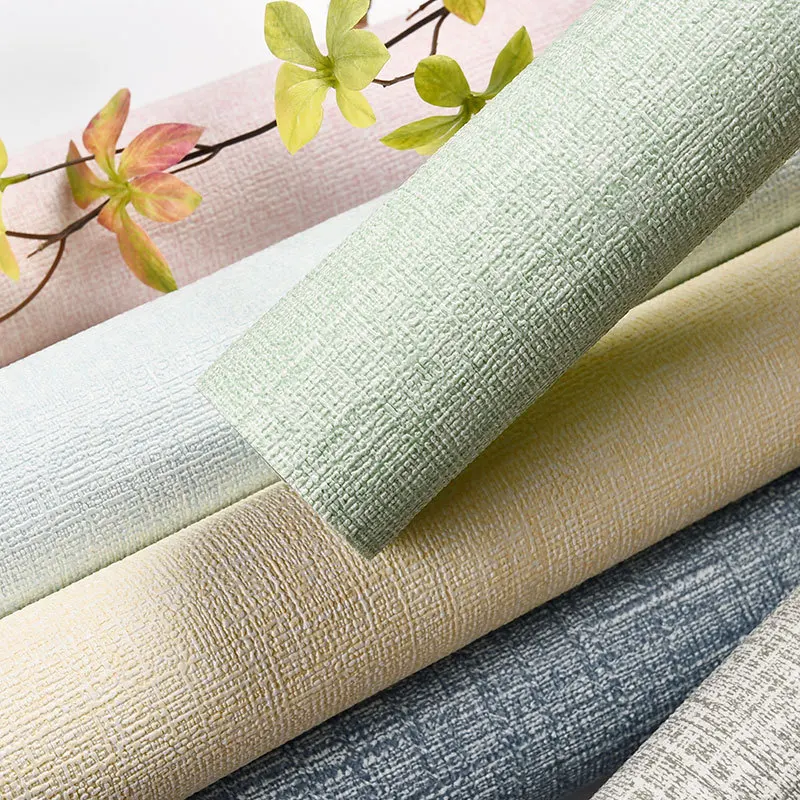 

Faux Linen Textured Wallpaper Removable Self Adhesive Stick Contact Paper Wall Door for Accent Wall Bedroom MYDING