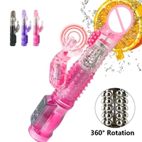 dildo rabbit vibrator for women 360 telescopic clitoris stimulator adults sex toy for women masturbator female massager sex shop