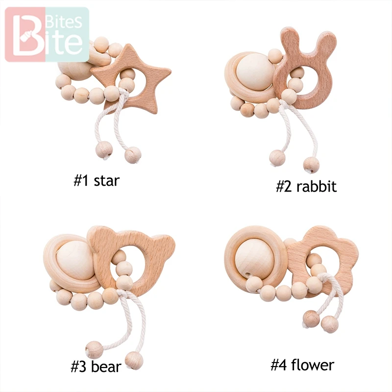 Детский деревянный Прорезыватель для зубов 1 шт. браслеты кормления кулон в виде