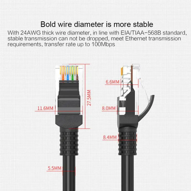 

High Quality And Compatibility Ethernet Network Cable With Standard Network Cable Interface CAT-5e RJ45 Ethernet Network Cable